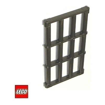 LEGO® 92589 Mříže k rámu 1x4x6 - vězení Kovově-Šedá