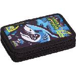 Lizzy Card Ученически несесер Lizzy Card Shark Attack - 2 ципа (7210043002)