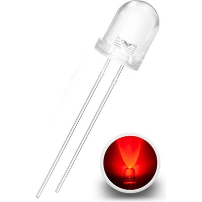 LED DIODA 8 mm ČERVENÁ