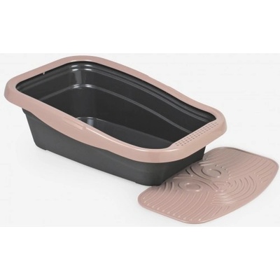 MPS Italian Pet Products NELLA KIT - Открита тоалетна с борд и подложка за почистване на лапите на котката - 56×36, 5x18 (височина) см, MPS Италия - 06662