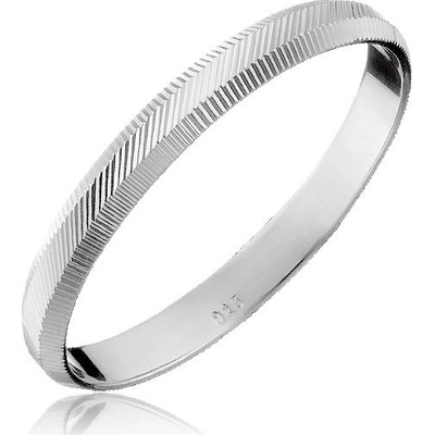 Šperky eshop Stříbrný prsten 925 svislé a diagonální vroubky H12.9