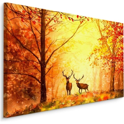 Plátno Jeleni V Podzimním Lese Varianta: 70x50
