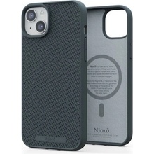 Njord Fabric MagSafe Case iPhone 15 Plus Dark sivé