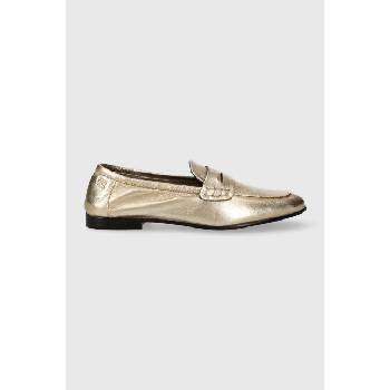 Tommy Hilfiger Кожени мокасини Tommy Hilfiger ESSENTIAL GOLDEN LOAFER в златисто с равна подметка FW0FW07864 (FW0FW07864)