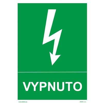 DUKO VYPNUTO Formát: 210 x 297 mm, Materiál: samolepící vinylová fólie