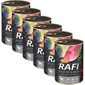 RAFI Рафі Възрастен GF Пате с Говежди Трип и Свинска Шунка 6 x 400 г