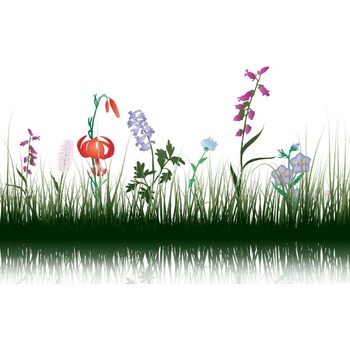 DIMEX ART s. r. o Флизелинов фототапет силуети от трева 375 x 250 см