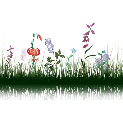 DIMEX ART Флизелинов фототапет силуети от трева 375 x 250 см