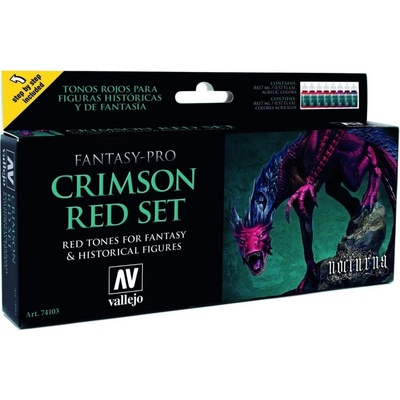 Vallejo Pro Nocturna Set 74103 Crimson Red Set 8