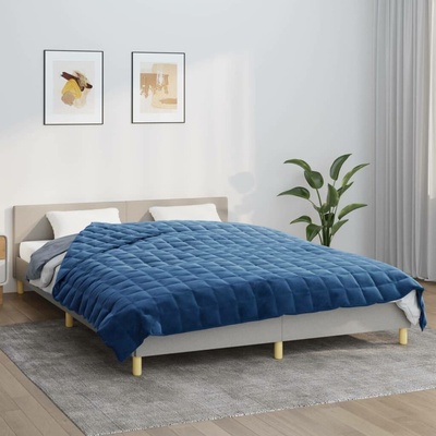 vidaXL Zátěžová deka modrá 200x230 13 kg textil 11461.3154860