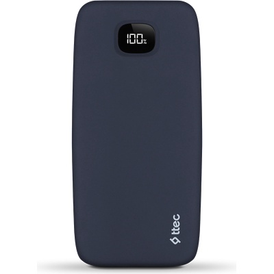Ttec ChargeUp Pro LCD 10.000mAh PD 20W Powerbank - Тъмно синя