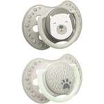 LOVI Силиконова залъгалка Lovi - Buddy bear, 0-6 месеца, 2 броя (22/863) - baby