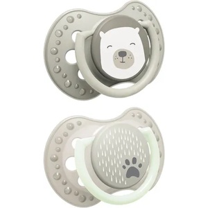 LOVI Силиконова залъгалка Lovi - Buddy bear, 0-6 месеца, 2 броя (22/863) - baby