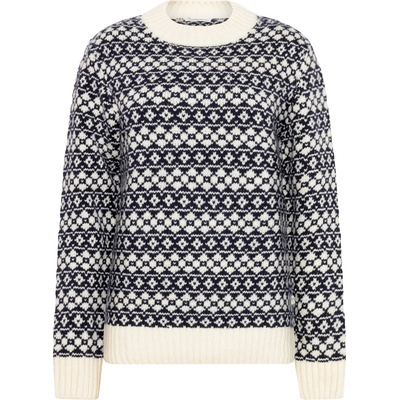 KnowledgeCotton Apparel Дамски вълнен пуловер KnowledgeCotton Apparel Women's Fair Isle Crew Neck Wool jumper - Blue Stripe - размер XS (105-6860-0111)