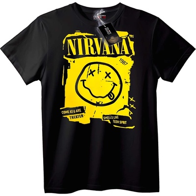NOONEBRAND Тениска Nirvana 1987 Усмивка - 6XL, White