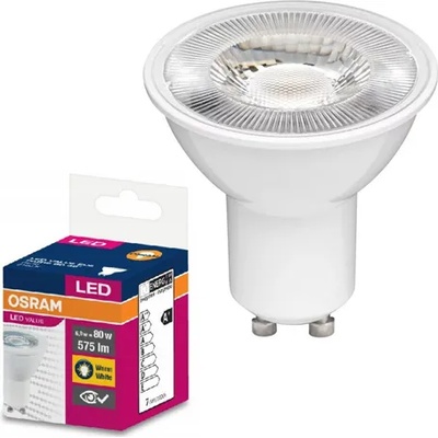 OSRAM Led ЛАМПА value plast par16 80 osram 6.5w 2700k gu10 36° (2024007605)
