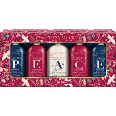 Baylis & Harding The Fuzzy Duck Festive Cranberry pěna do koupele 2 x 100 ml + sprchový gel 100 ml + sprchový krém 100 ml + tělové mléko 100 ml