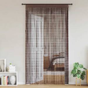 Pure Line Home Пердета с ресни в цвят кафяв за тръбен корниз, 2 бр. , 140 x 250 см