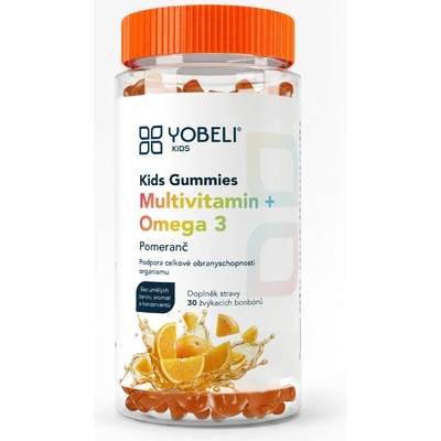 YOBELI Kids omega & multivitamin Gummies 30 bonbónů