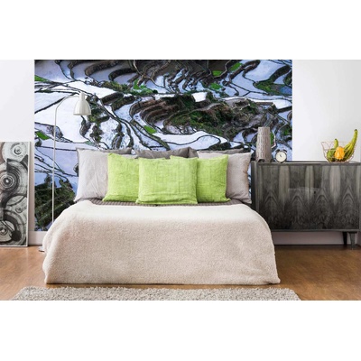 DIMEX ART Самозалепваща се флизелинова фототапета оризови терасовидни полета 375 x 250 см