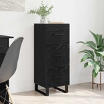 vidaXL Служебен шкаф с чекмедже Черния дъб 34, 5 x 34 x 90 см (881587)