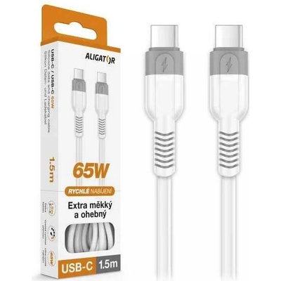 Aligato DATKP72 Datový SoftPastels 3A 65W USB-C/USB-C bílý
