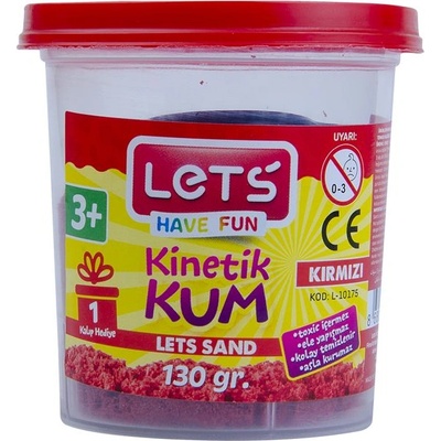 LET'S Кинетичен пясък 130 гр. Let`s L-10175 червен