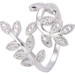 Silenti Jewelry Сребърен пръстен "Цвете" - 6 - 52мм (16.6мм диам. )