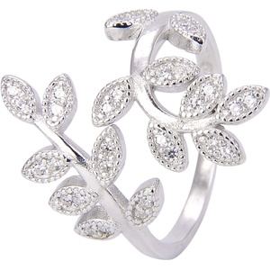 Silenti Jewelry Сребърен пръстен "Цвете" - 6 - 52мм (16.6мм диам. )