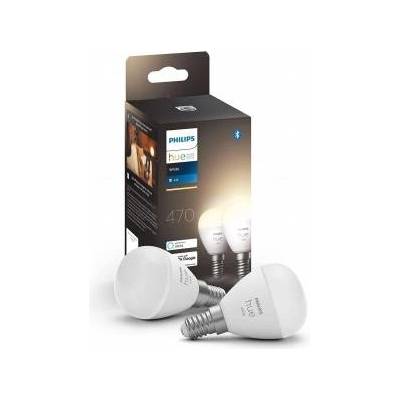 Philips White E14 Luster 2 × 470 lm, dimmable, warm white light, controllable via app, compatible with Amazon Alexa, pack of 2 - 929002440604