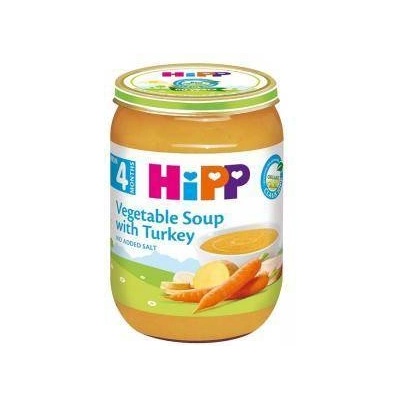 HiPP Супа от зеленчуци и пуешко месо hipp, 4+ месеца, 190гр