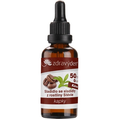 Zdravý den Stevia kapky Káva 50 ml