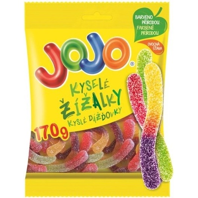 Jojo Kyslé dážďovky želé cukríky s ovocnými príchuťami 170 g