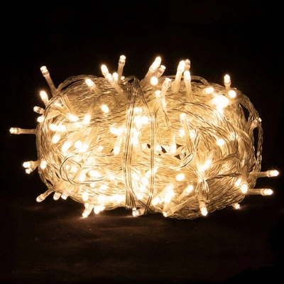 osvětlení vánoční 18m 240LED teplá BÍ TRA drát