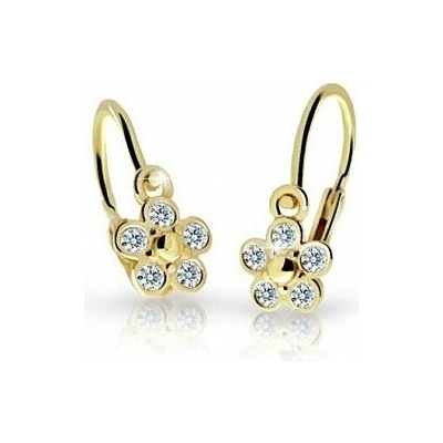 Cutie Kids Jewellery c2744-10-10-x-1 Zlaté dětské náušnice na brizuru Cutie Pomněnky C2744 GBEYB-00167