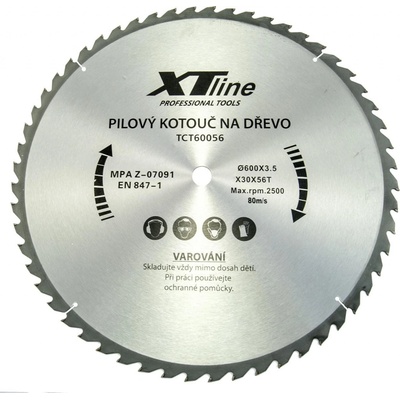 XTline TCT30560 Pilový kotouč profi s SK plátky 305x30mm Z60 na dřevo