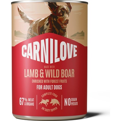 Carnilove Dog Paté Jehněčí a divočák 400 g