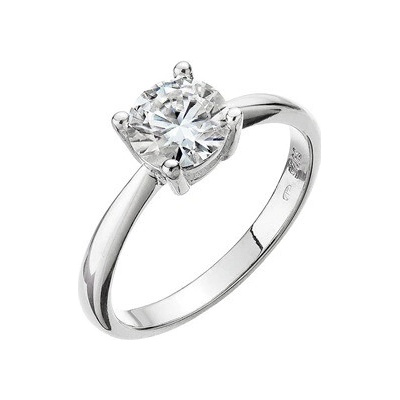 Evolution Group Stříbrný prsten ELEN 15M00006 moissanite