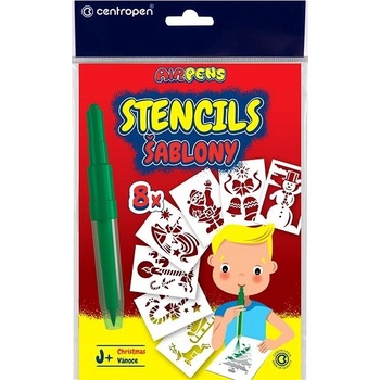 Centropen Papierové šablóny 9996 set J Vianoce