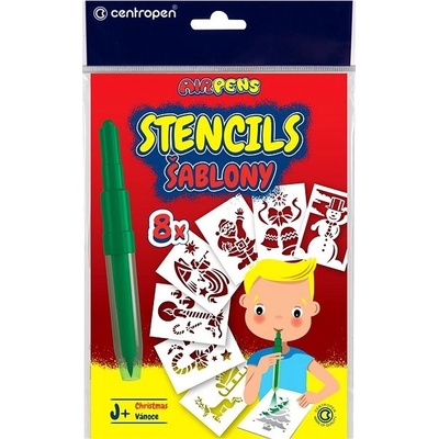 Centropen Papierové šablóny 9996 set J Vianoce