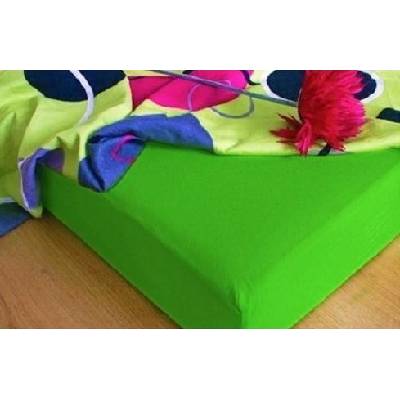 TiaHome Prostěradlo jersey zelené kiwi 140x200