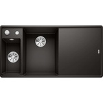 BLANCO Axia III 6 - Мивка от Silgranit, 99x50 см, с регулиране на оттока и с аксесоари, черна 525853 (525853) Мивка за вграждане