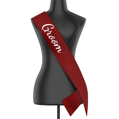 Šerpa Groom Bordó šířka šerpy 10 8 cm Canvas Šerpa 2519