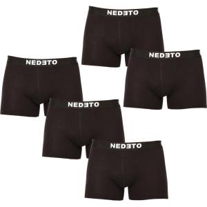 Nedeto Комплект от пет - мъжки боксерки Nedeto черни Nedeto | Cheren | МЪЖЕ | 4XL