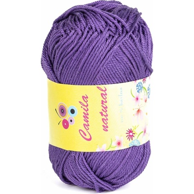 Pletací / háčkovací příze Storex CAMILA NATURAL 56 fialová, jednobarevná, 50g/125m