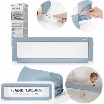 Reer zábrana na postel 150 cm Blue/Grey – Zboží Dáma