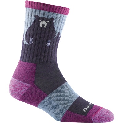 DARN TOUGH Чорапи Bear Town Micro Crew лек с възглавница, Purple (1970.Purple)