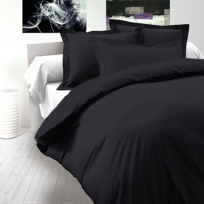 Kvalitex obliečky satén Luxury Collection čierne 200x200 2x70x90