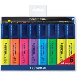 STAEDTLER Комплект текстмаркери Staedtler 364, 6 цв+2 жълти (21135-А)