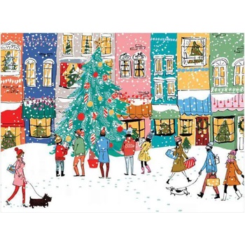 Galison - Puzzle Christmas Carolers Square - 1 000 piese